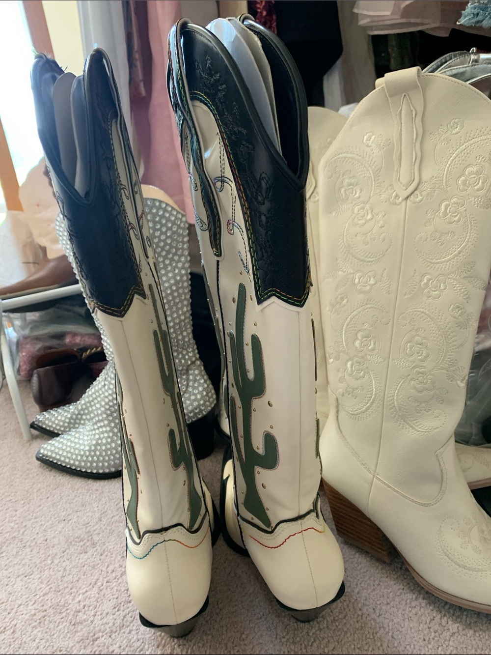 NWOT Zara Cactus Cowboy Boots - Picture 3 of 4